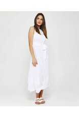 Grizas Linen Long Dress With Self Belt