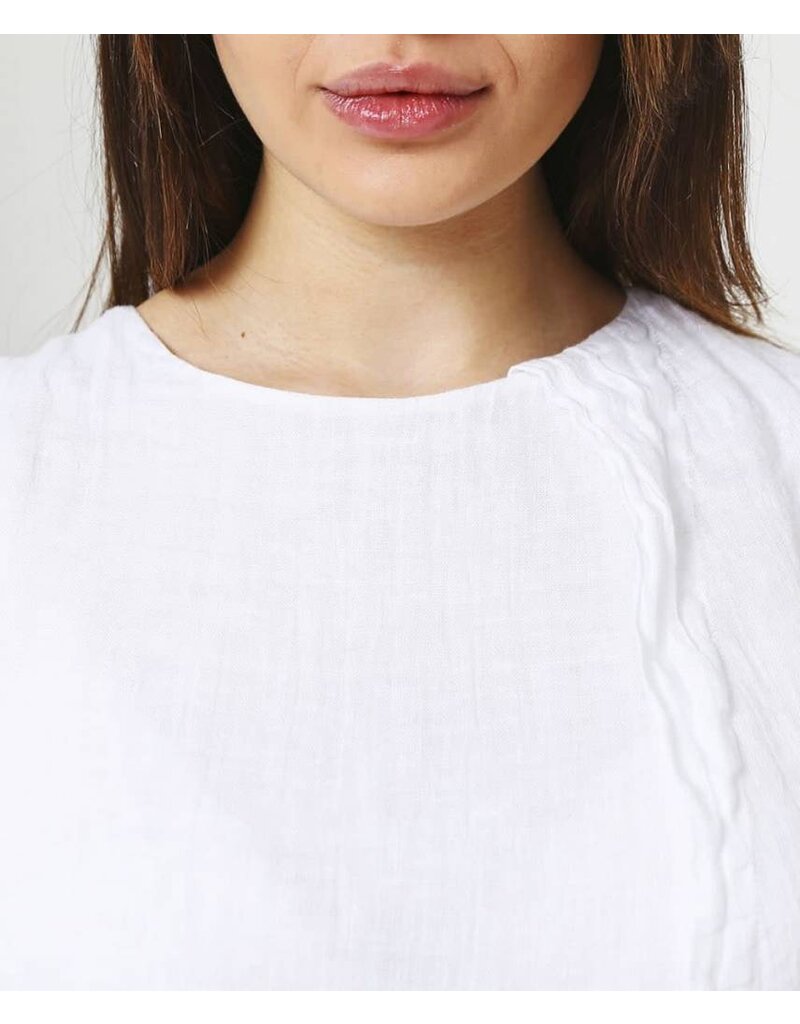 Grizas Linen Long Dress With Self Belt