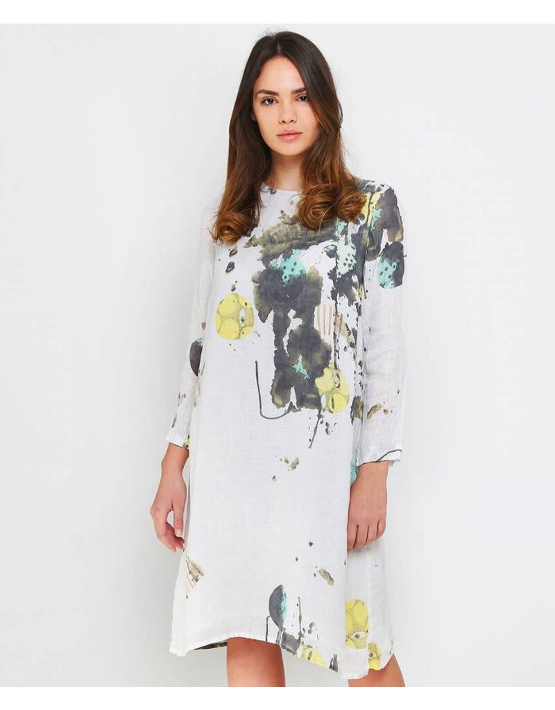 Grizas Long Sleeve Washed Linen Dress