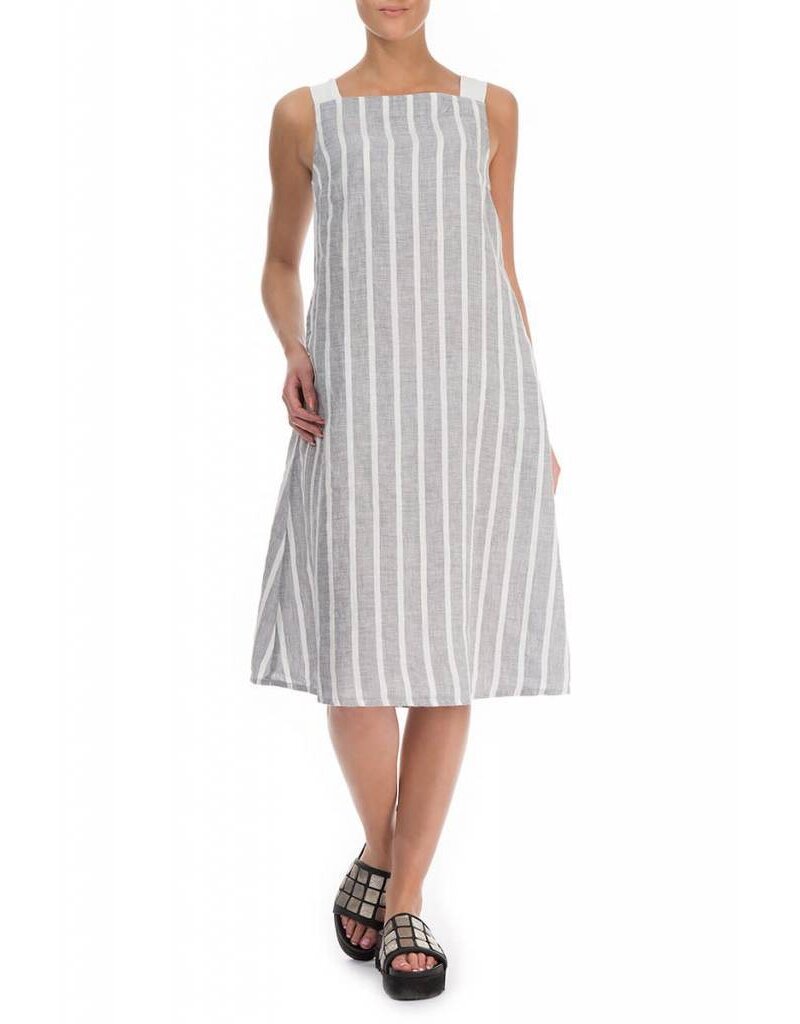 Grizas Washed Linen Sleeveless Stripe Dress