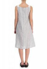 Grizas Washed Linen Sleeveless Stripe Dress