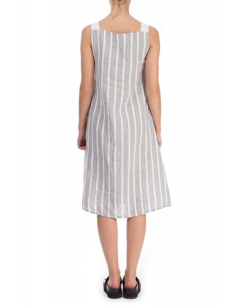 Grizas Washed Linen Sleeveless Stripe Dress