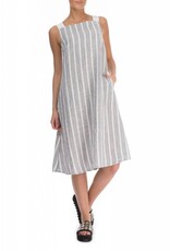 Grizas Washed Linen Sleeveless Stripe Dress