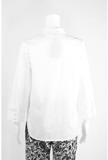 Lauren Vidal Cotton Zip Ruched Blouse