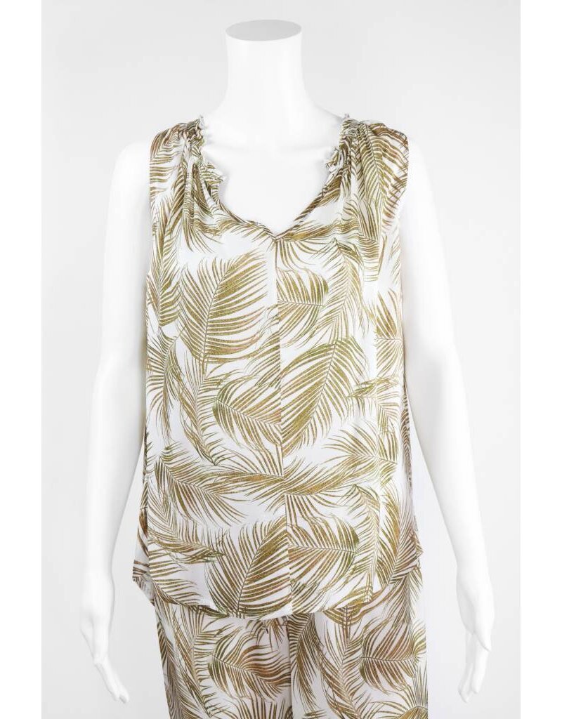 Lauren Vidal Palm Leaf Blouse