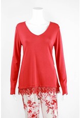 Lauren Vidal Knit V Neck Sweater