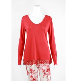 Lauren Vidal Knit V Neck Sweater