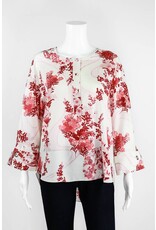 Lauren Vidal Two Tone Silk Blouse