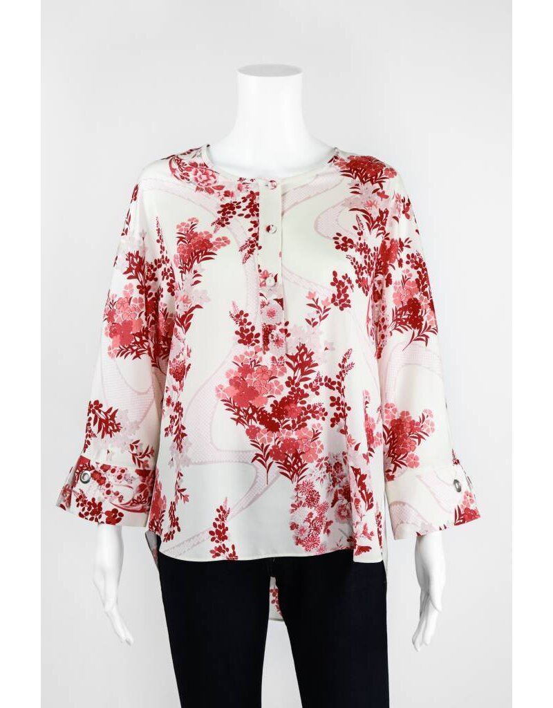 Lauren Vidal Two Tone Silk Blouse