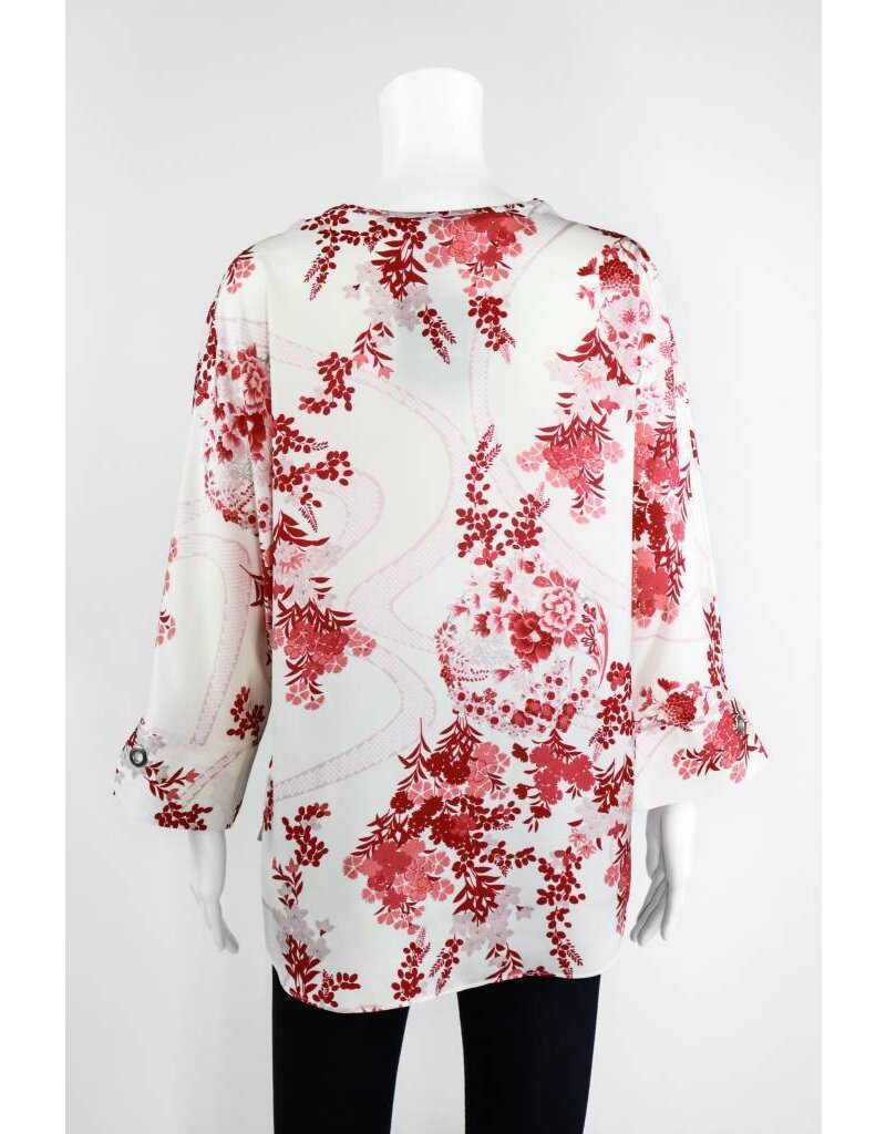 Lauren Vidal Two Tone Silk Blouse