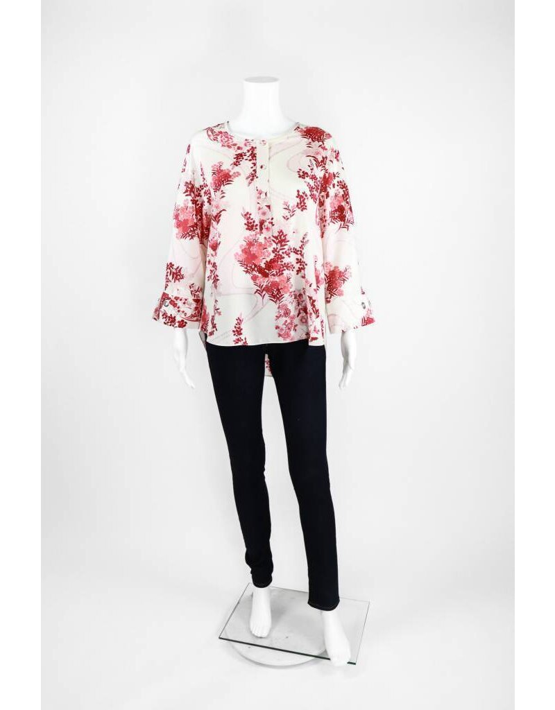 Lauren Vidal Two Tone Silk Blouse