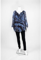 Lauren Vidal Silk Ruffle Top Blouse