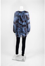 Lauren Vidal Silk Ruffle Top Blouse