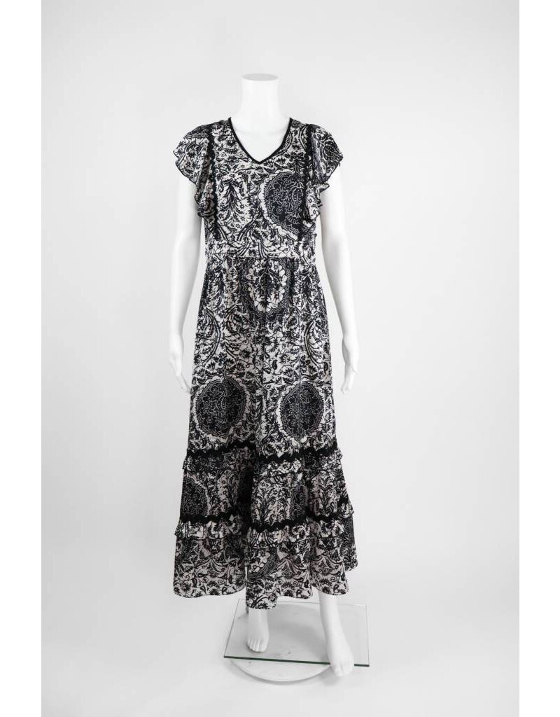 Lauren Vidal Ruffle Long Dress