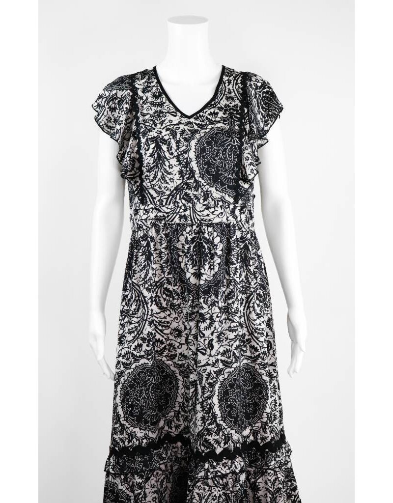 Lauren Vidal Ruffle Long Dress