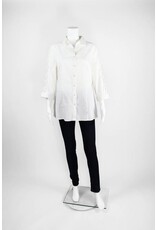 Elena Wang Mesh Insert Sleeve Blouse