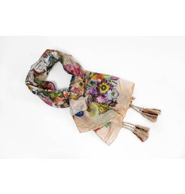Johnny Was Butterfly Print Scarf
