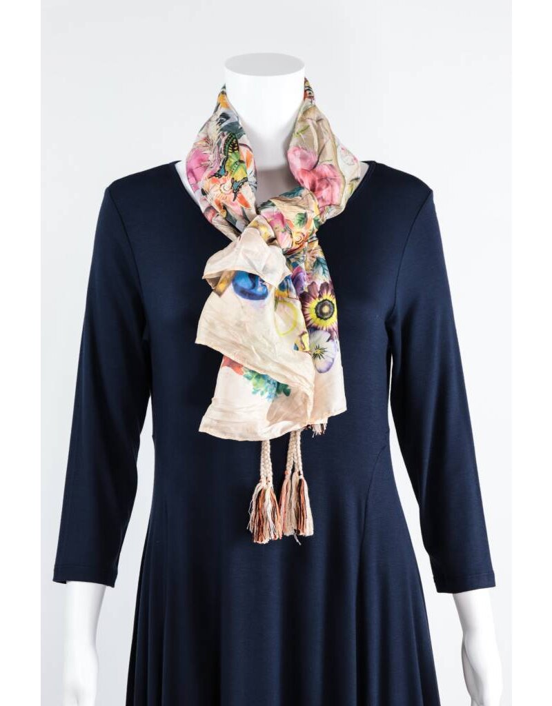 Johnny Was Butterfly Print Scarf