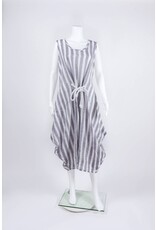 Luukaa Woven Tie Front Stripe Dress