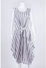 Luukaa Woven Tie Front Stripe Dress