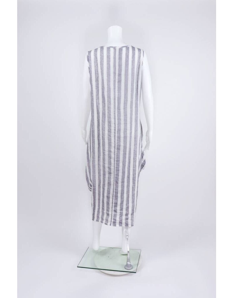 Luukaa Woven Tie Front Stripe Dress