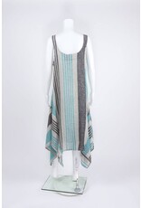 Luukaa Woven Knot Strap Multi Stripe Dress