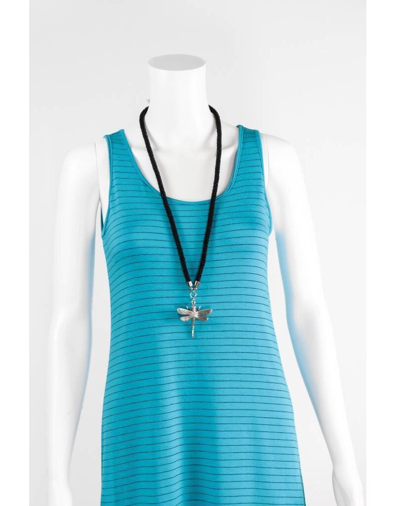 Lost River Antique Bead Dragonfly Necklace