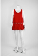 Lauren Vidal Eyelet Trim Sleeveless Tank