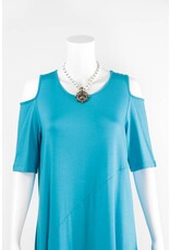 French Kande Faceted Bead Pyrite Cross Medallion Necklace