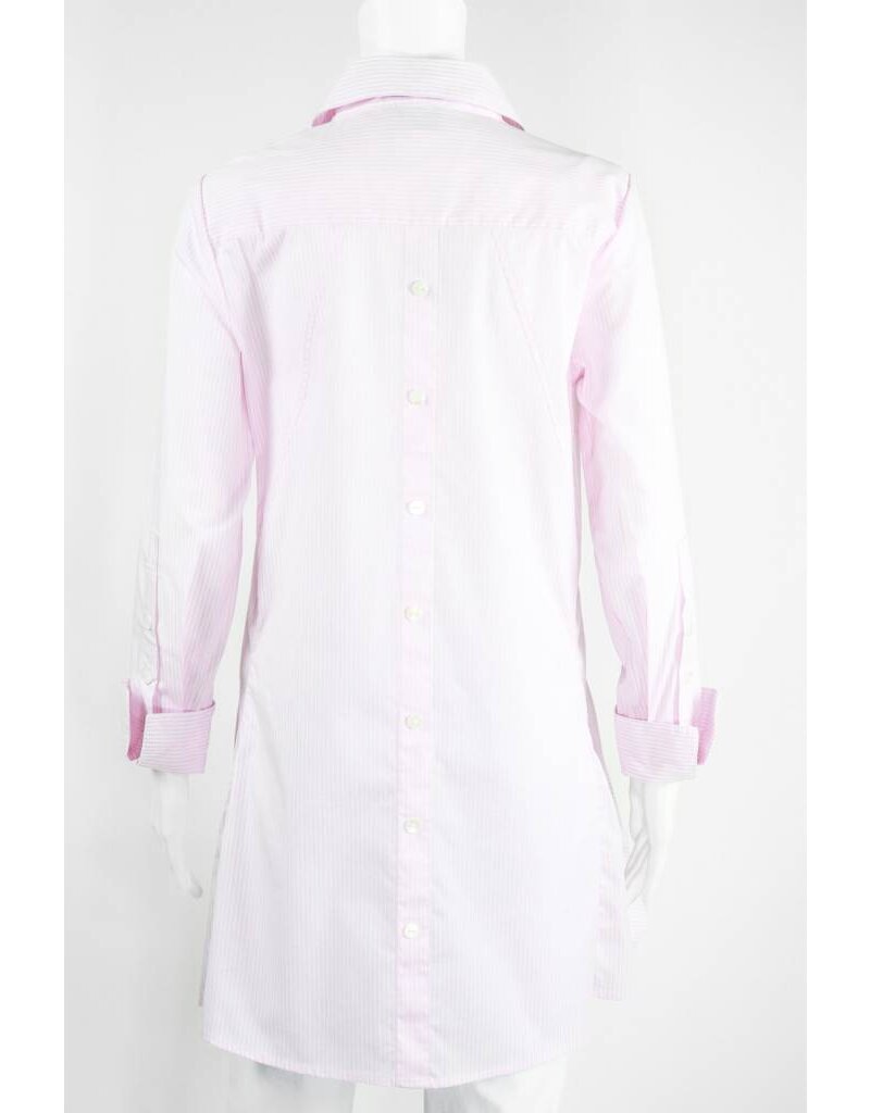 Inae Collection Pinstripe Shirt Dress With Pockets