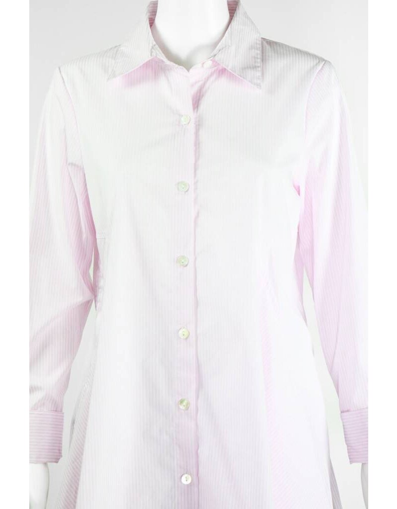 Inae Collection Pinstripe Shirt Dress With Pockets