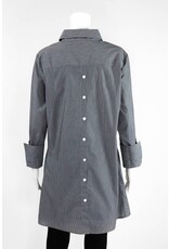 Inae Collection Pinstripe Shirt Dress With Pockets