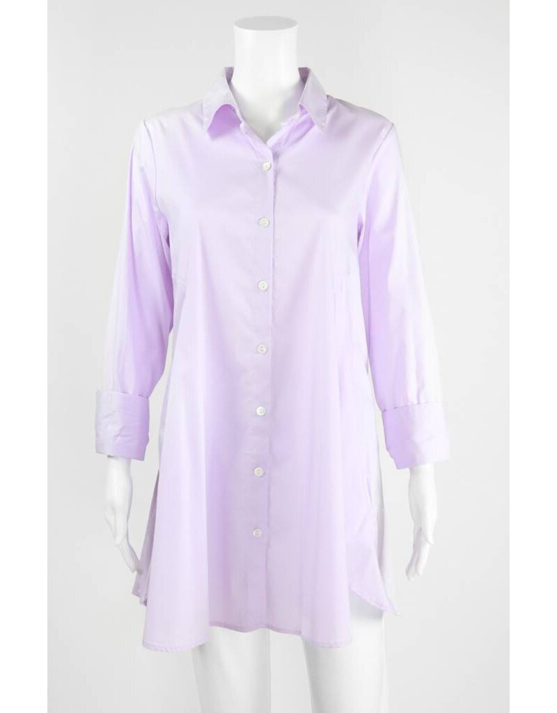 Inae Collection Button-Back Shirt Dress With Pockets