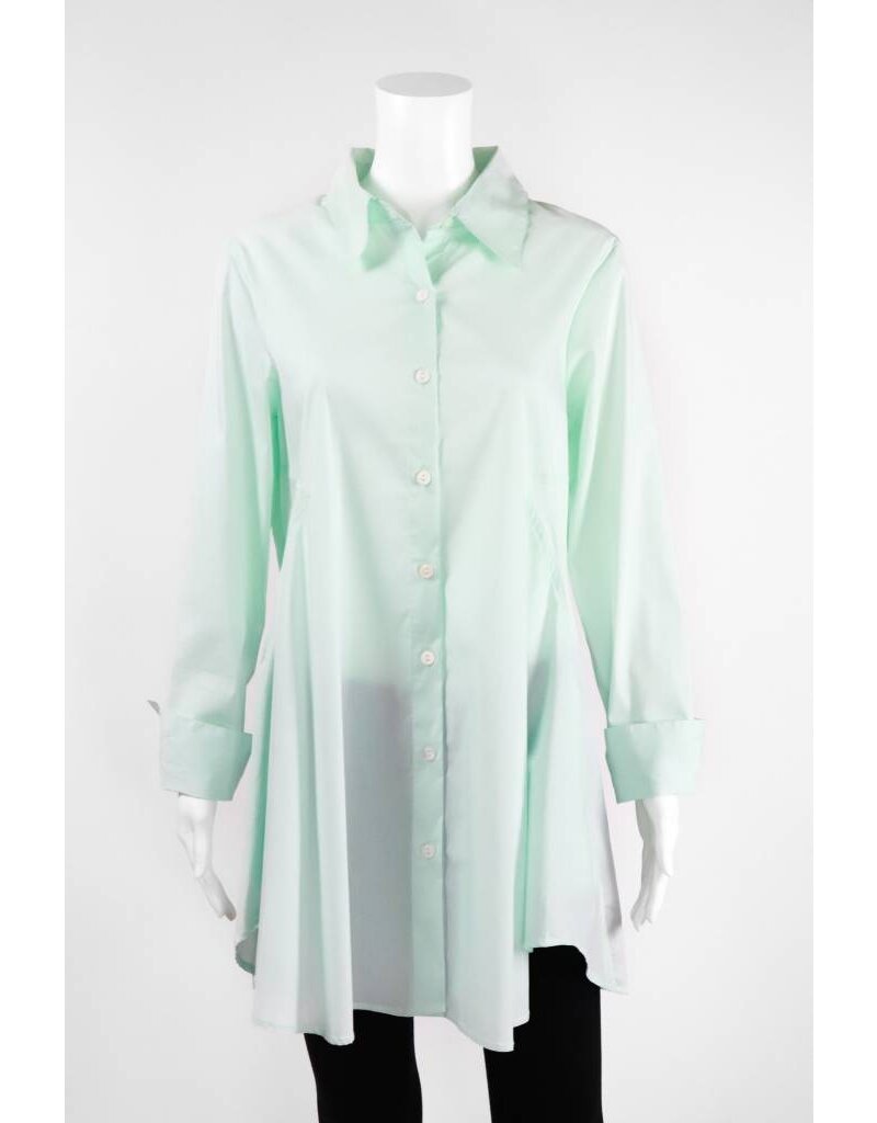 Inae Collection Button-Back Shirt Dress With Pockets