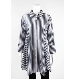 Inae Collection Bold Stripe Shirt Dress With Pockets