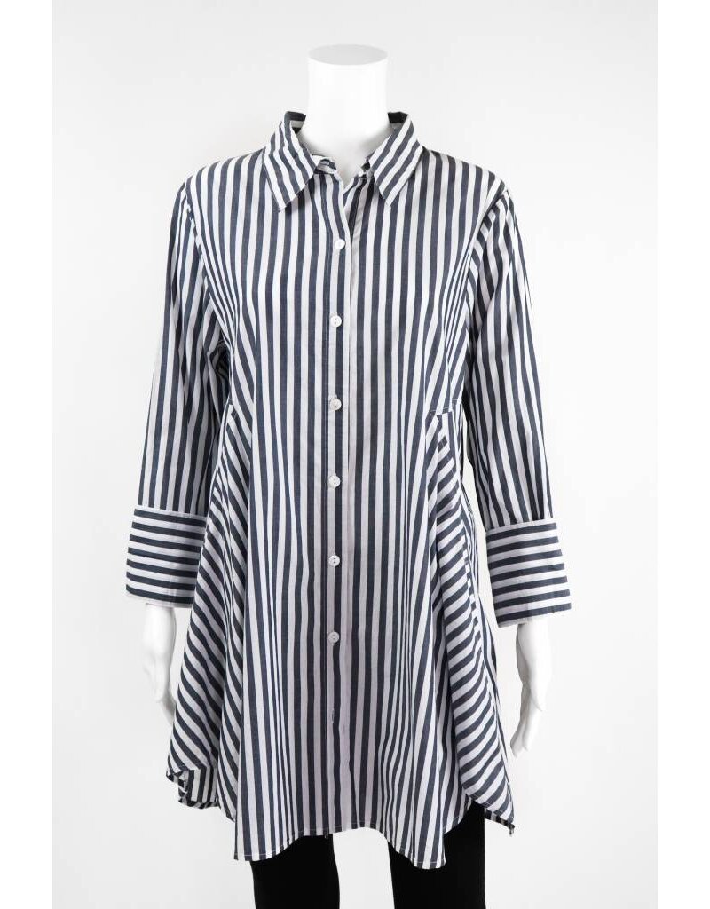 Inae Collection Bold Stripe Shirt Dress With Pockets