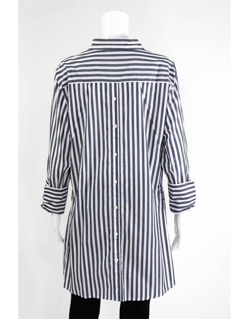 Inae Collection Bold Stripe Shirt Dress With Pockets