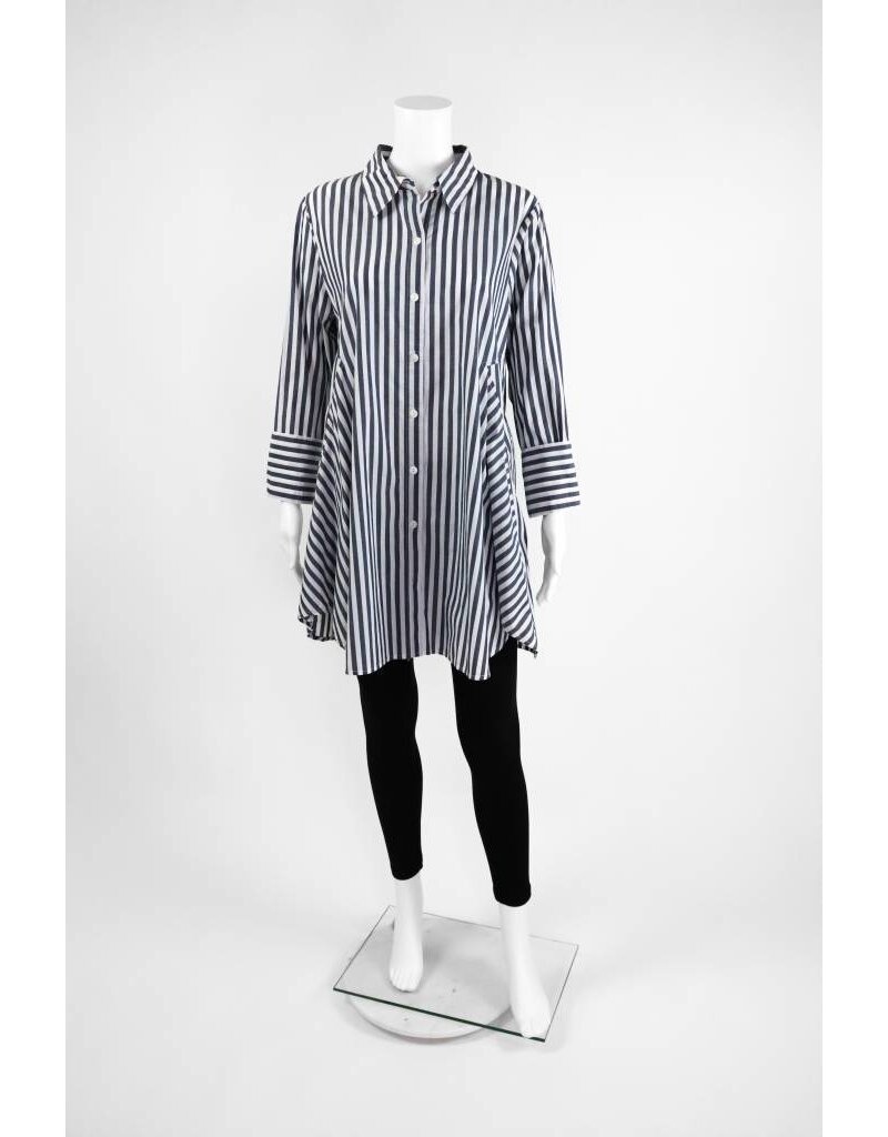 Inae Collection Bold Stripe Shirt Dress With Pockets