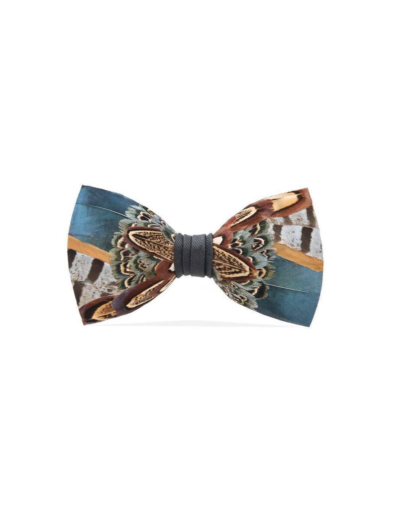 Brackish Pollock Feather Bow Tie