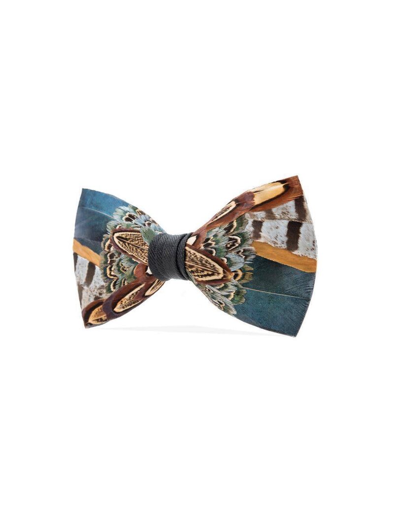 Brackish Pollock Feather Bow Tie