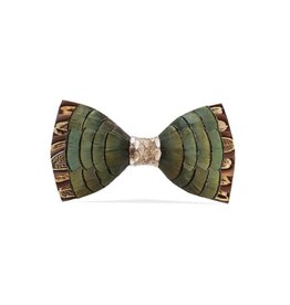 Brackish Dawho Feather Bow Tie