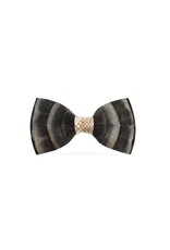 Brackish Turkey Feather Bow Tie