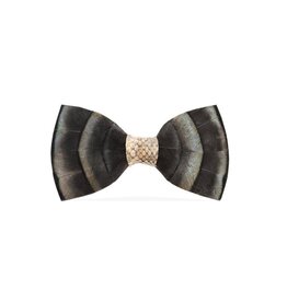 Brackish Turkey Feather Bow Tie