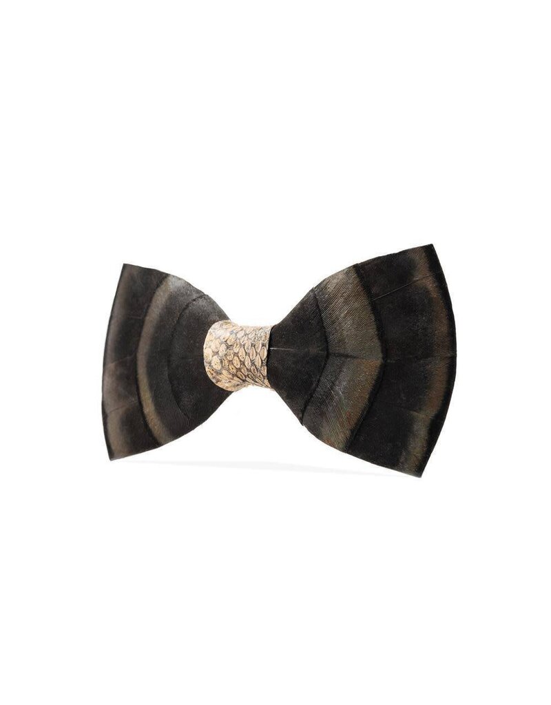 Brackish Turkey Feather Bow Tie