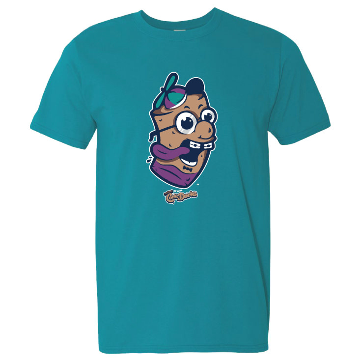 2552 Cork Dorks Big Dork Teal Tee Traverse City Pit Spitters Team Store