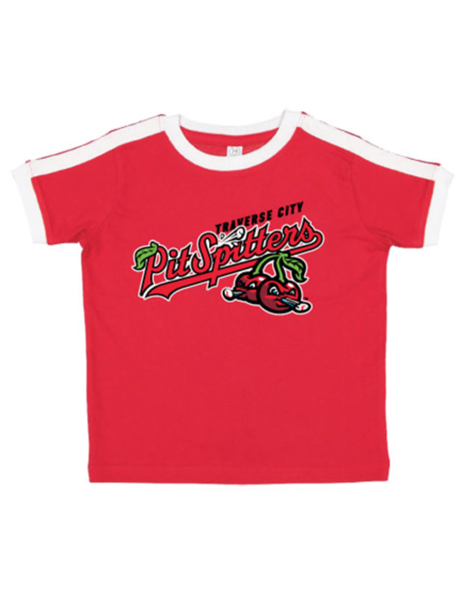2929 Toddler Red/White Ringer Tee - Traverse City Pit Spitters