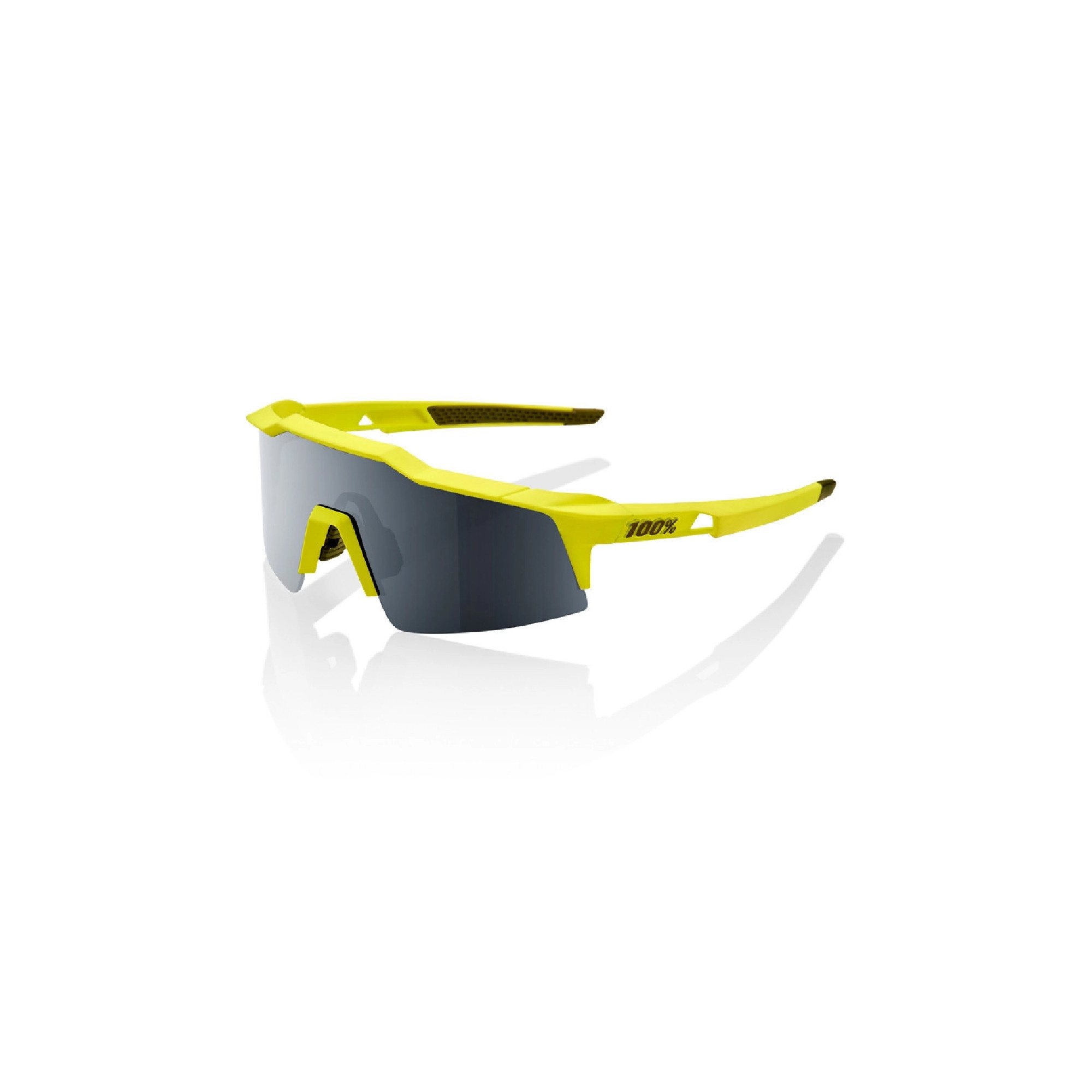 100% SpeedCraft SL Sunglasses, Soft Tact Banana frame - Black Mirror Lens