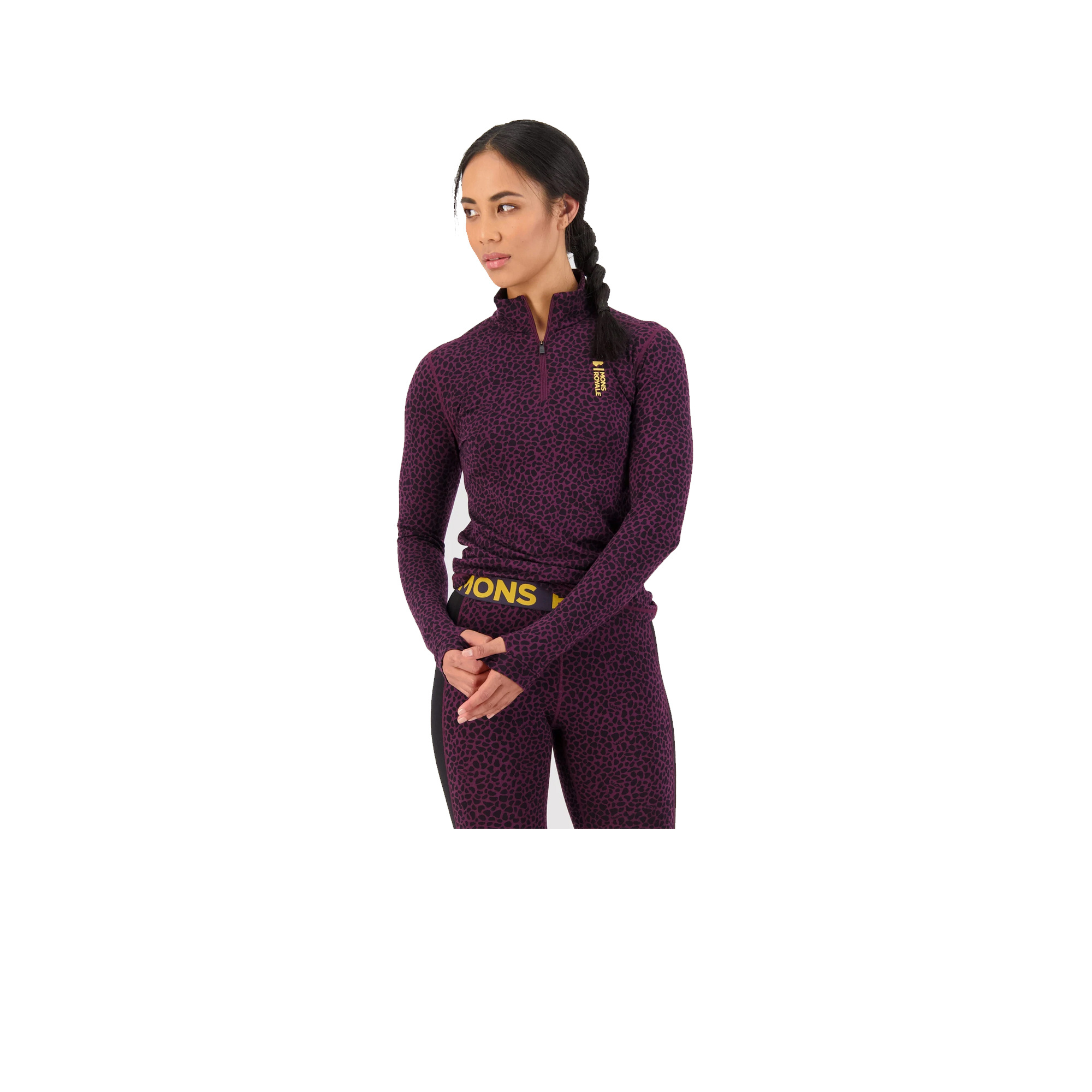 Mons Royale Mons Royale Cascade Merino Flex 200 1/4 Zip Femme