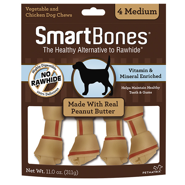 Smart Bone Medium Peanut Butter 4 pk
