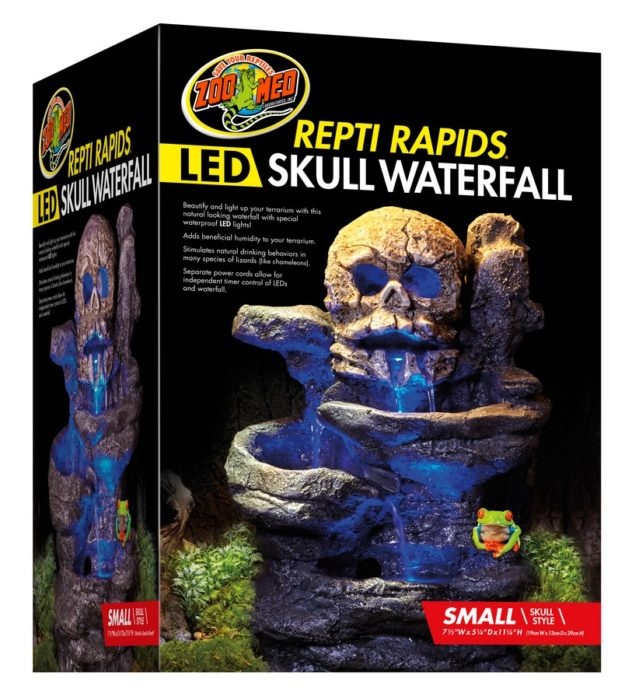 Zoo Med Repti Rapids Skull LED waterfall kit small